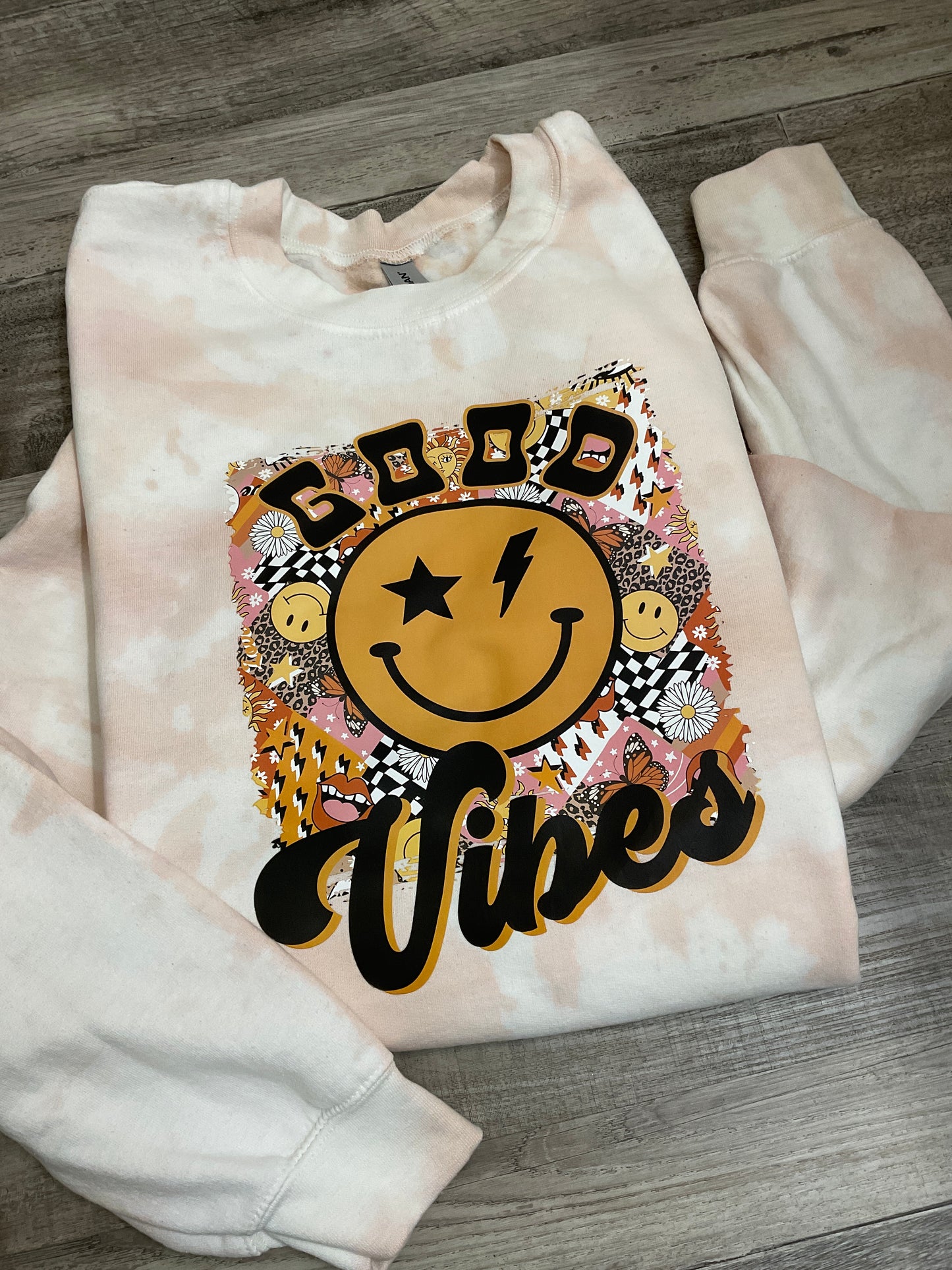 Good vibes tie-dye sweatshirt