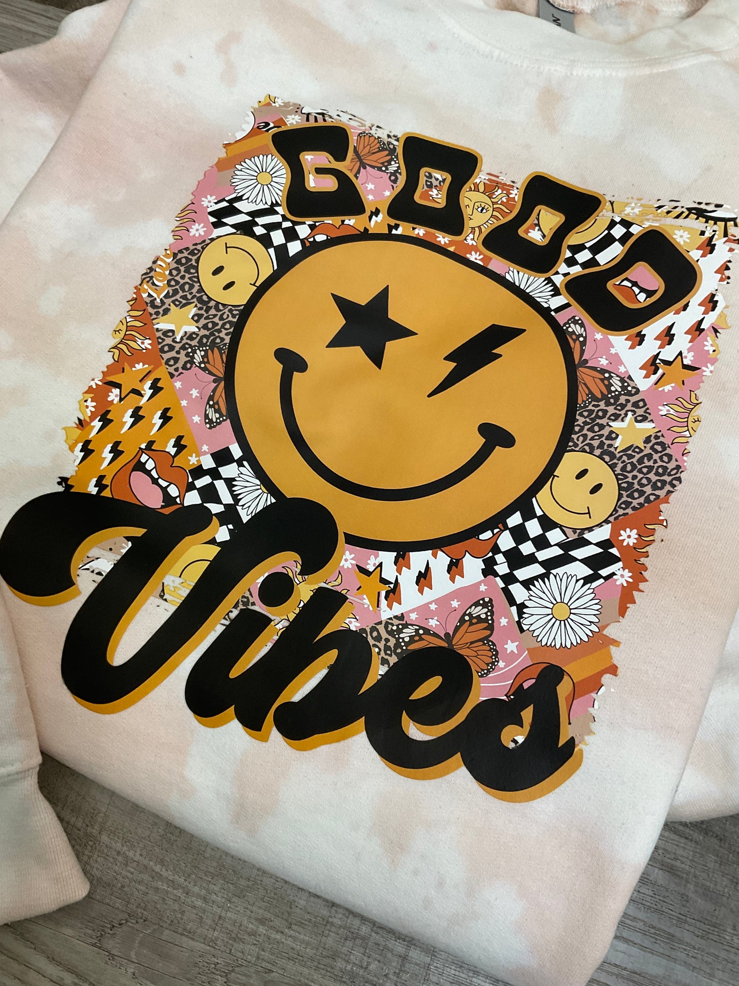 Good vibes tie-dye sweatshirt