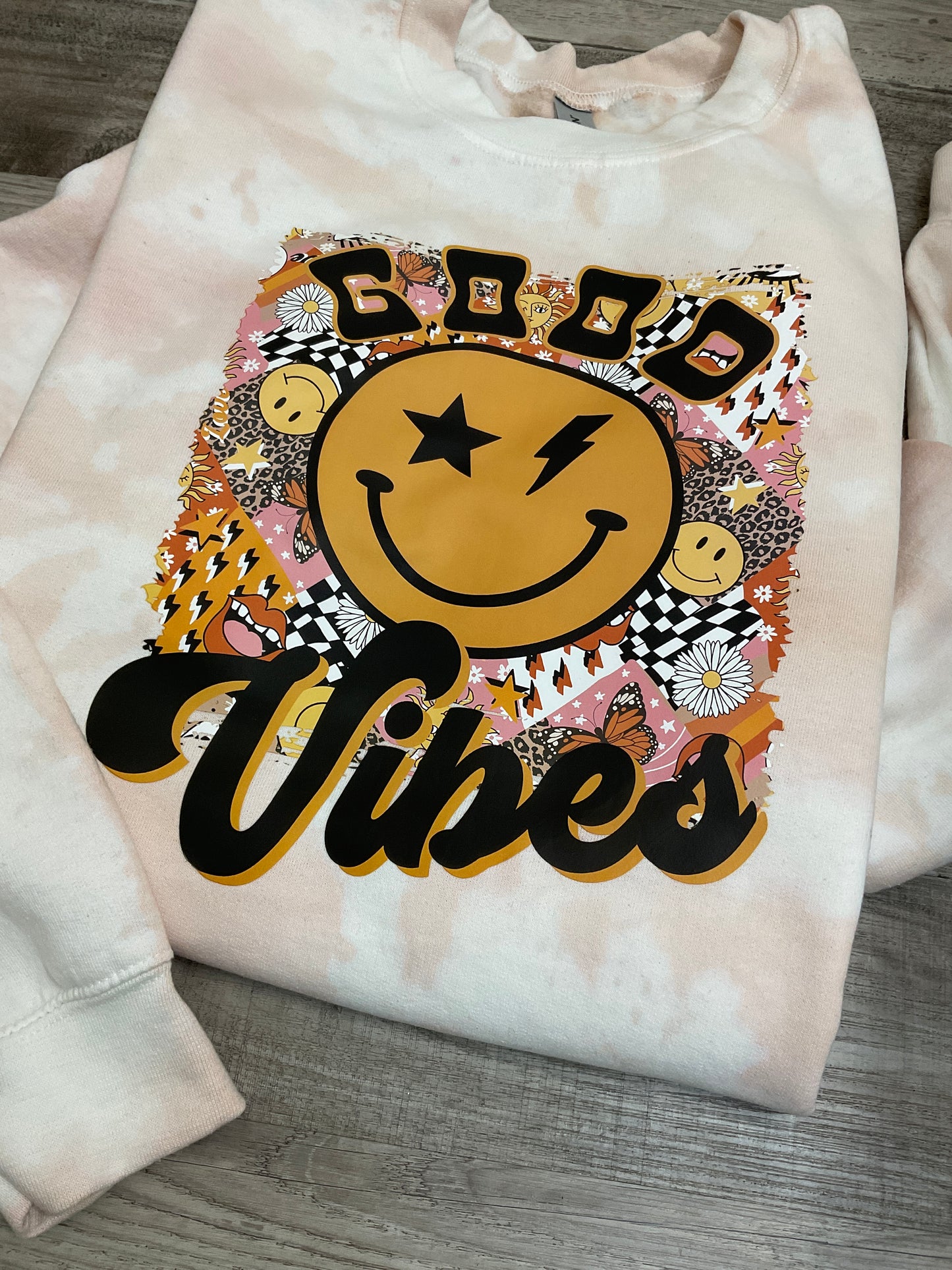 Good vibes tie-dye sweatshirt