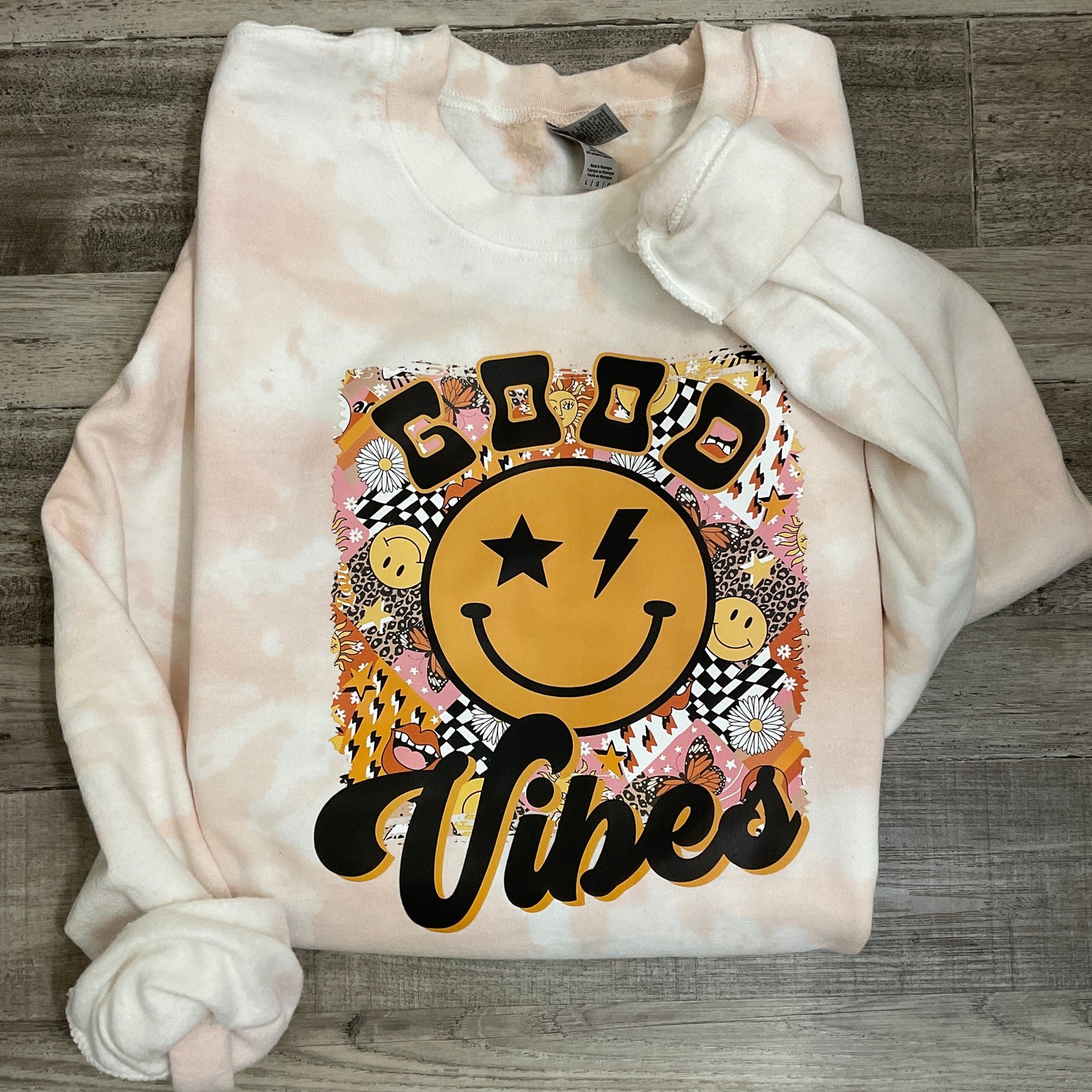 Good vibes tie-dye sweatshirt