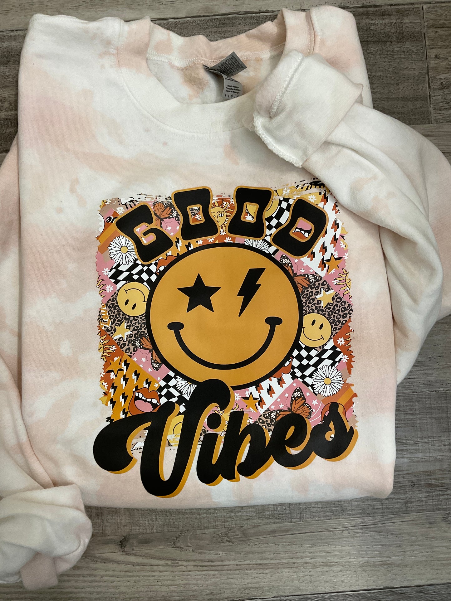 Good vibes tie-dye sweatshirt