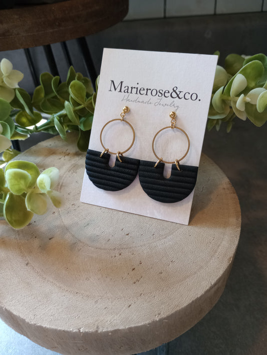 Half arch circle earrings