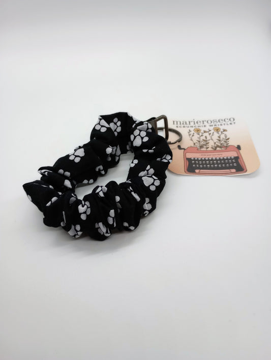 Paw print scrunchie bracelet