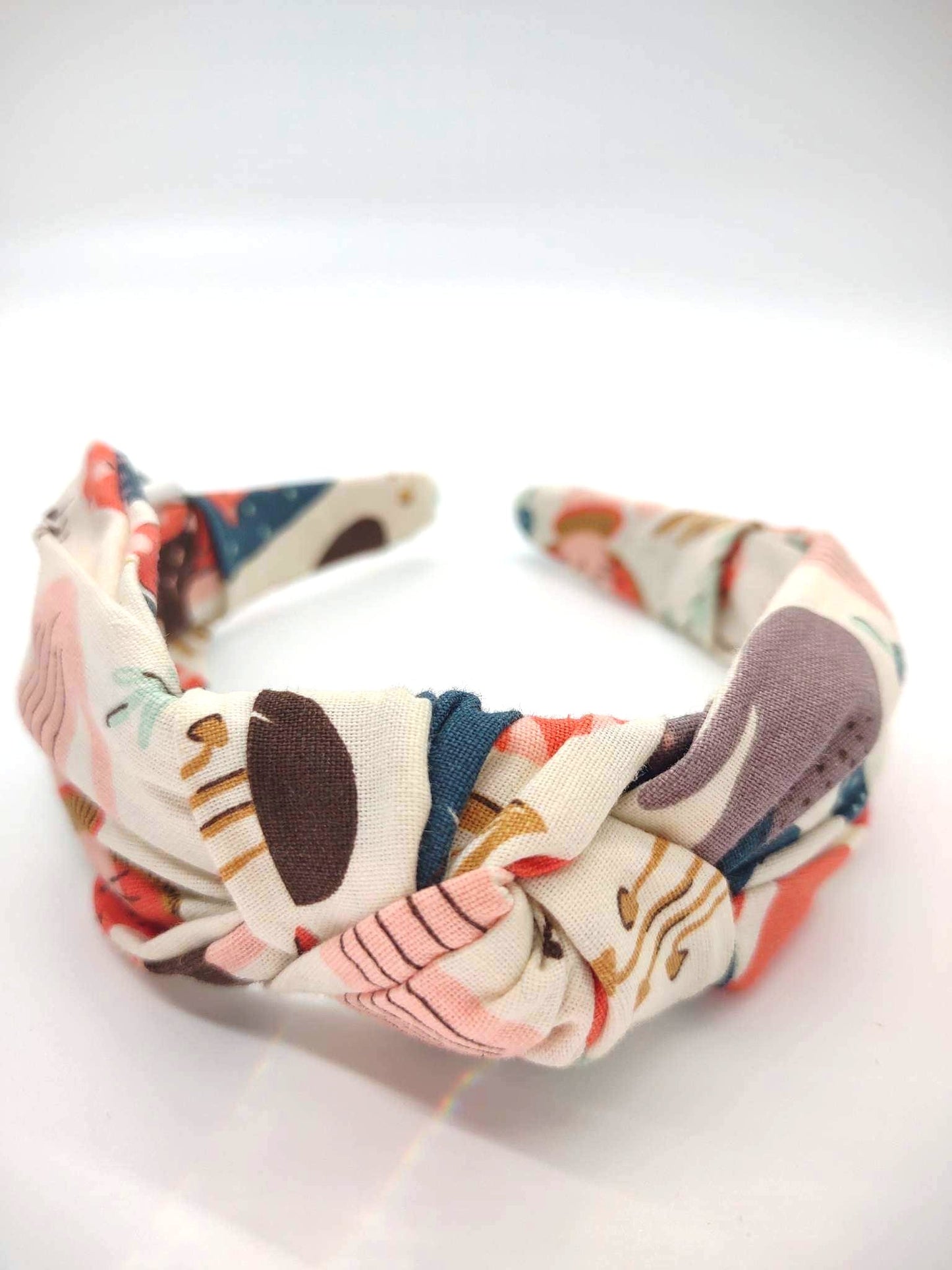 Kitty cats and mushroom knotted headband