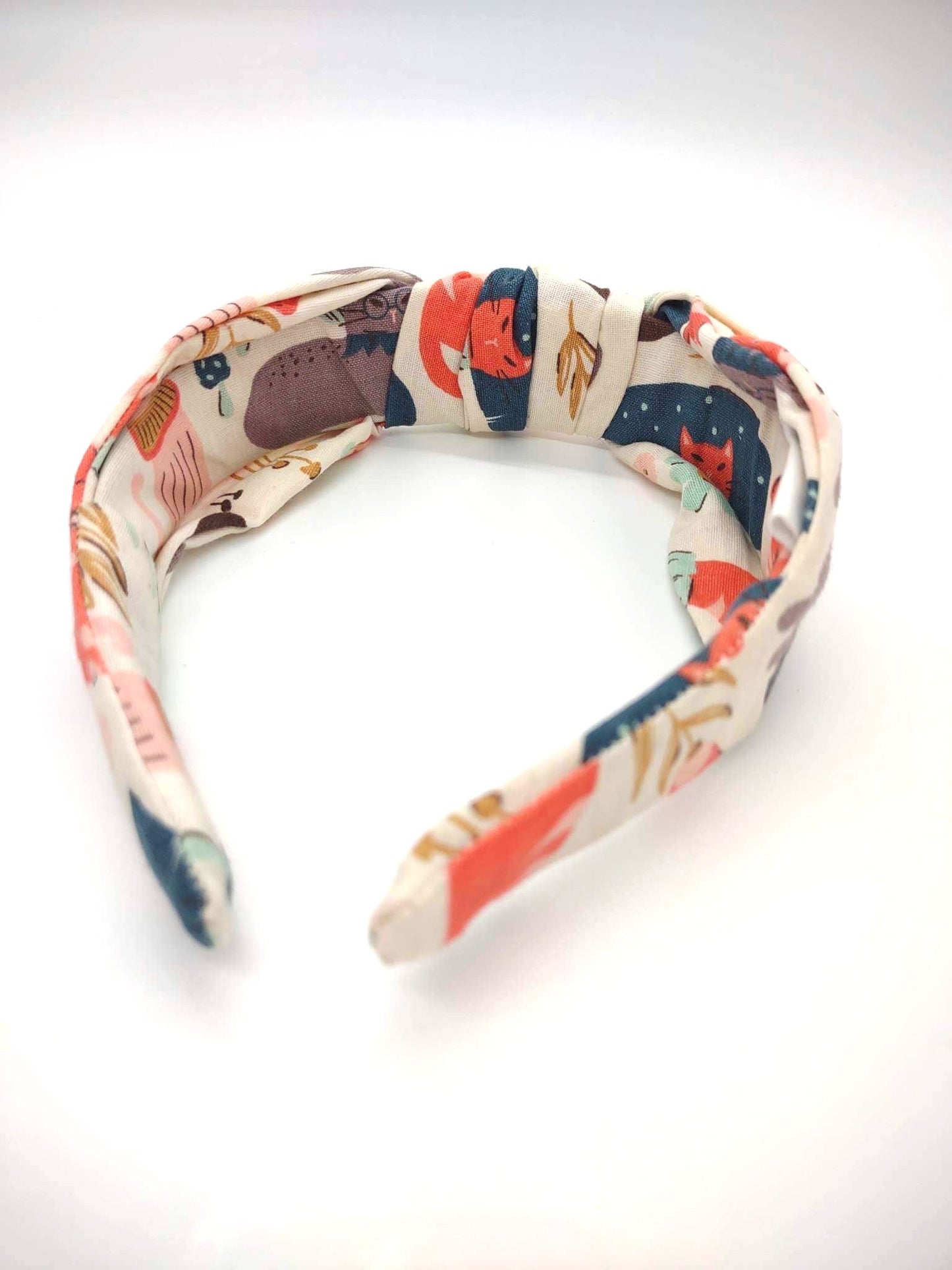 Kitty cats and mushroom knotted headband